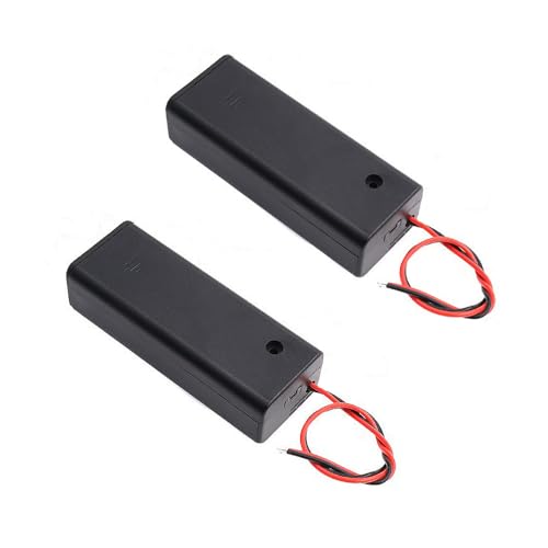 単3電池用 ボックス 1本/2本/3本 2個入り 電池ケース 3V/4.5V ON/OFFスイッチ付き リード線付き 単三 バッテリー ボックス ケース ホルダー (1本)