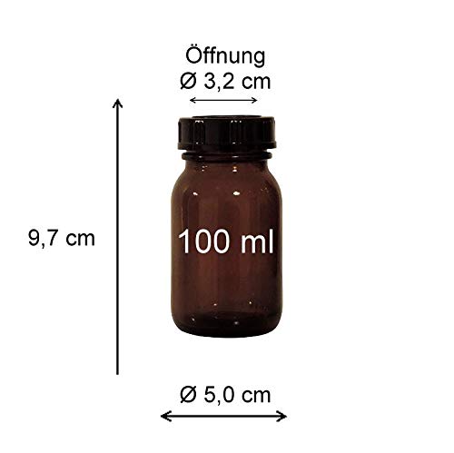 Mikken - Set di 4 bicchieri da farmacia marrone da...