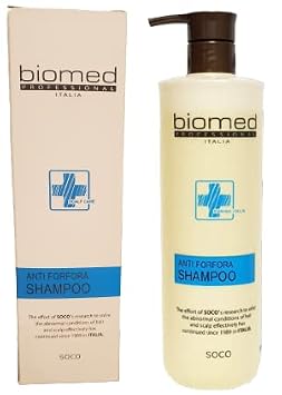 Biomed Professional Italia Anti Forfora Jojoba oil Anti-dandruff 100% Organic Shampoo For Oily Hair & Scalp, Deep cleans 550ml/18.6 fl oz