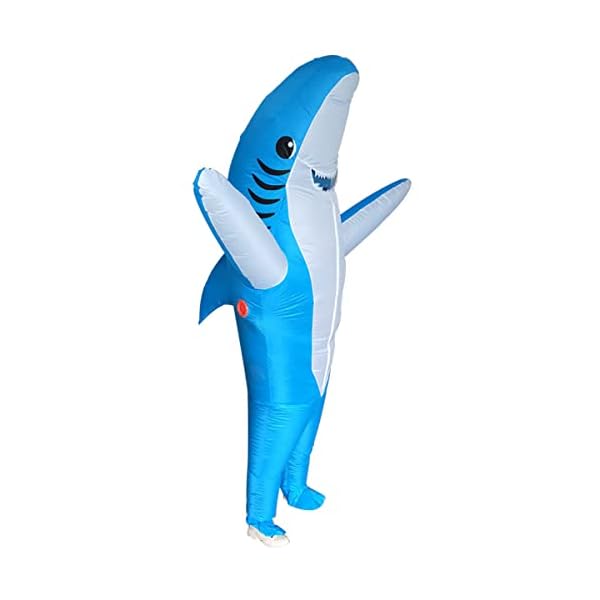 Adults inflatable halloween costumes blow up shark costume for halloween, birthday gift cos play party