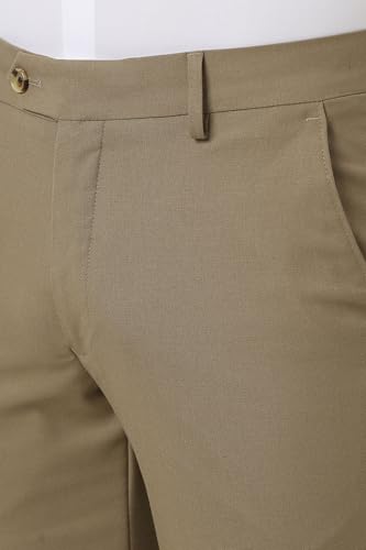 Image of Peter England Men Regular Mid Rise Everyday Woven Formal Trouser