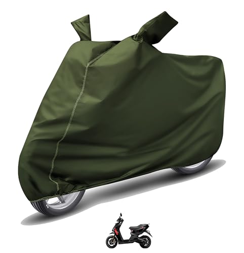 Image of Auto Hub Waterproof Scooty Cover Compatible with Ather 450X Dustproof, UV Protection Two Wheeler Scooty Ather 450X Cover - Green