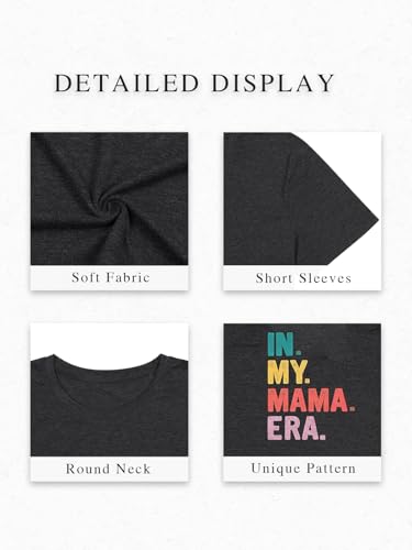 Eatbook Mama Shirts for Women Mama Letter Tees Mother's Day Mom Gifts Tops — view 5