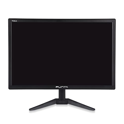 Image of Punta Computer Monitor 20 Inches Screen Size HD Monitor Led Display Monitor @ 60Hz Eye Care Features HD IPS Led Monitor with VGA HDMI 38.1Cms Response Time Slim Design - Black (P20 HW-48.26 CMS)