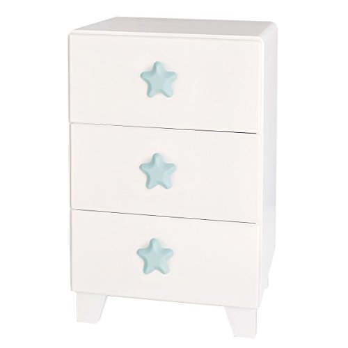 bainba Nachttisch Kinder Piccolo 3 Schubladen Stern Mint, 57 x 32 x 34 cm Cover
