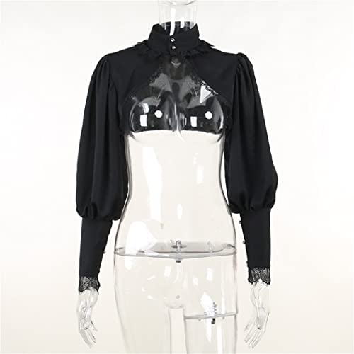 Image of Bolero Shrug Top Trad Goth Black Shawls and Wraps for Evening Dresses Short Cardigan