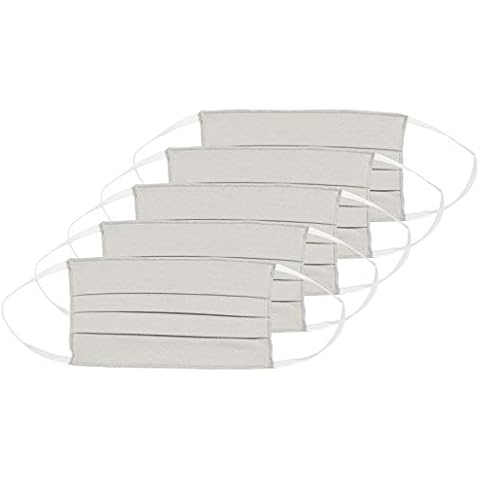Pleated Adult Face Mask Elastic 5 Pack, One size Cover