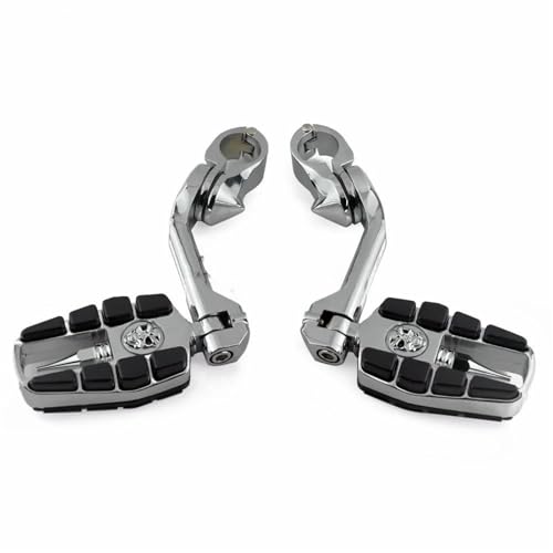 Repose-pieds 32mm réglables anti-vibration chrome pour custom dyna
