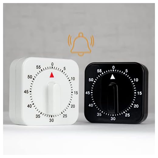 aGIOGIO 2-Pack Square 60 Minute Mechanical Kitchen Timer,Chef Cooking Timer Clock with Loud Alarm,No Batteries Required - Kitchen Learning Management Timer Magnetic Backing with Fridge Magnets