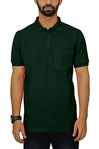 Image of Celsius Men's Half Sleeve Classic Solid Pique Polo with Pocket