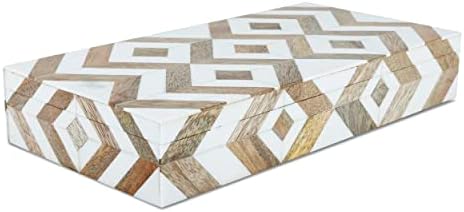 Handicrafts Home Chevron Jewelry Gift Boxes - Decorative Organizer and Storage Box for Women Girls Bedroom Office, Closet  Christmas Gifts