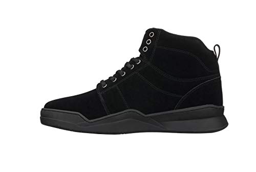 CALTO Men's Invisible Height Increasing Elevator Shoes - Black Athletic Ankle Top Sneaker Boots - 2.6 Inches Taller - H3124- Size 12 D(M) US3