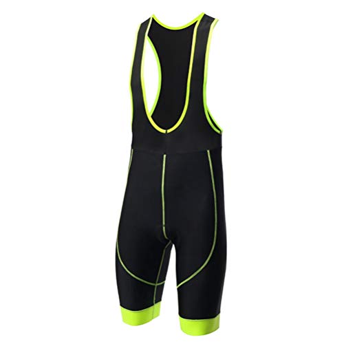 Shenshan Men's Outdoor Sports Cycling 3D Pad Bib Short Green