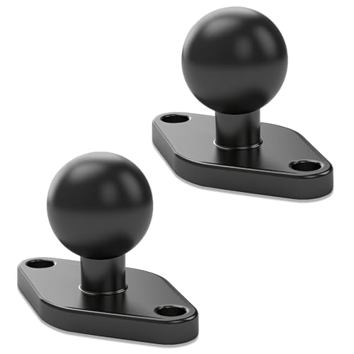 2 Pack 1 Ball Mount with Aluminum Alloy Base Standard AMPS Hole Pattern Compatible with RAM Mounts B Size 1 inch Ball Double Socket Arm
