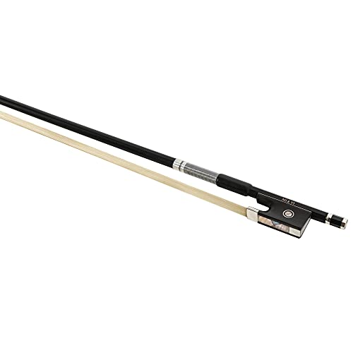 MI&VI NB-760 Professional Carbon Fiber Violin Bow (Full Size 4/4) with Bow Case Included | Silver Winding Mount | Well Balanced |Mongolian Horse Hair | Perfect Weight - MIVI Music - Thumbnail 5