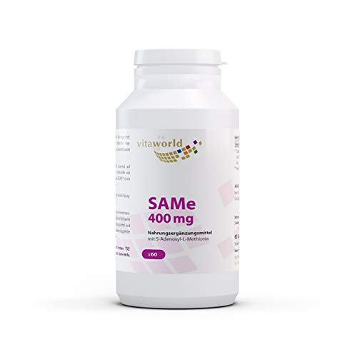Vita World SAMe 400mg - Met S-Adenosyl-L-Methionine - 60 Capsules - VEGAN - Gemaakt in Duitsland