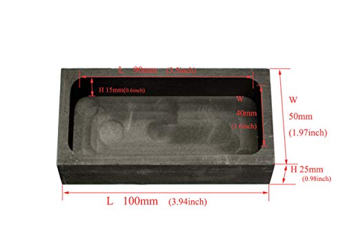 LLF Barrenform für Gold Silber Graphit Tiegel zum Schmelzen Gießen Verfeinern