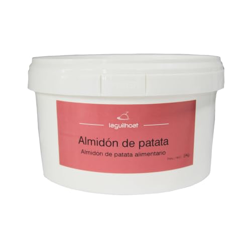 Almidón de Patata 2 kg en Cubo con Tapa Reutilizable Espesante Neutro para Salsas Repostería Panadería y Postres Fécula 100% Pura