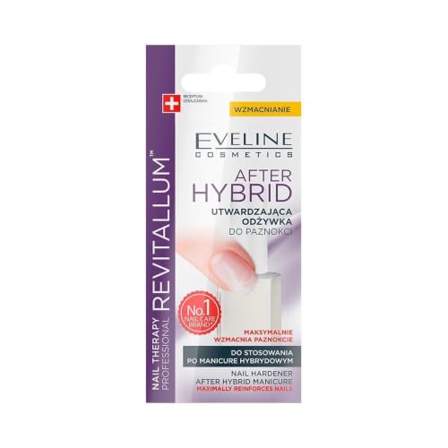 Eveline Cosmetics Nail Therapy Professional - Revitalum Trattamento Indurente Post-Ibrido 12ml - Rinforza e Ripristina Unghie Danneggiate