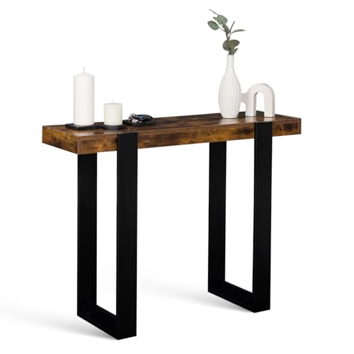 IDMarket - Console Phoenix Bois Effet Vieilli et Noir