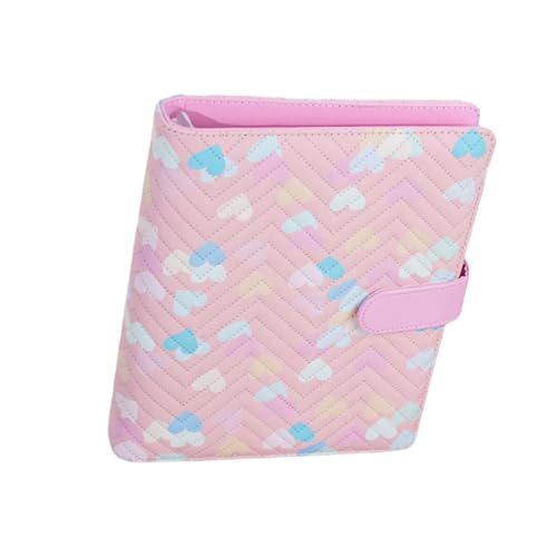 Album fotografico a 160 tasche con 6 anelli, copertina in pelle, per collezionare foto, libri, carte da gioco da 7,6 cm