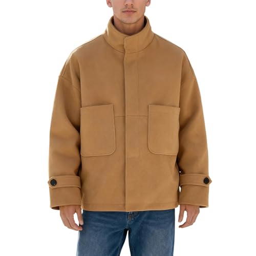 Veste d'extérieur homme contre le froid et le vent col montant