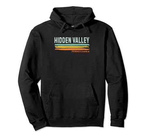 Vintage Stripes Hidden Valley PA Pullover Hoodie