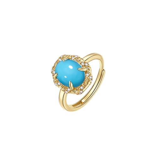 Bague turquoise femme argent 925 massif solide qui ne verdit pas style vintage