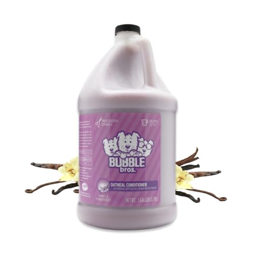 Bubble Bros. Oatmeal Dog Conditioner, 1 Gallon - Naturally Derived Ingredients, Moisturizes and Conditions The Skin and Coat of Your Pets, Loosens Mats and Tangles in The Hair, Soothes Dry Itchy Skin