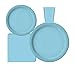 Oojami Gender Reveal Party Pack - Disposable Dinner Plates, Dessert Plates, Cups & Napkins - Pink & Blue, 50 Count