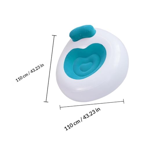Sofá inflable azul con respaldo cómodo para evitar dolores de espalda 3