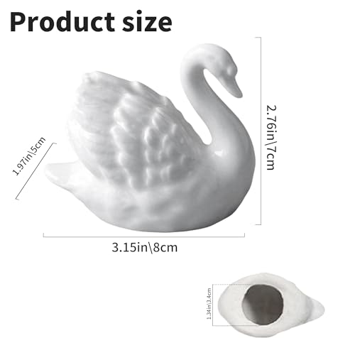 Tapas decorativas para pernos de inodoro que ocultan los tornillos con hermosos cisnes 7