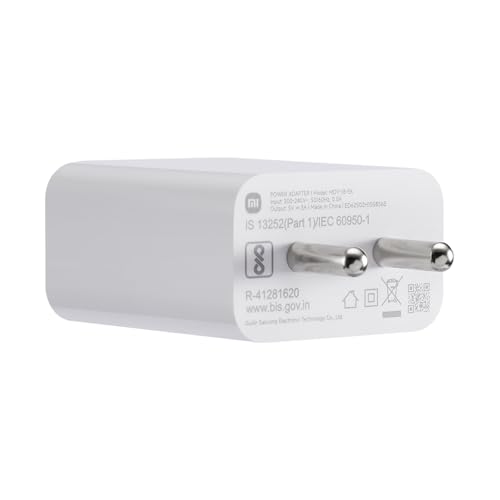 Image of Mi Xiaomi Original 67W Fast Charger Combo /Rapid Charging with Qualcomm Quick Charge 3.0. Includes USB Type-C 6A Fast Charge Cable. Compatable with mobiles, laptops, and Power Banks (White)