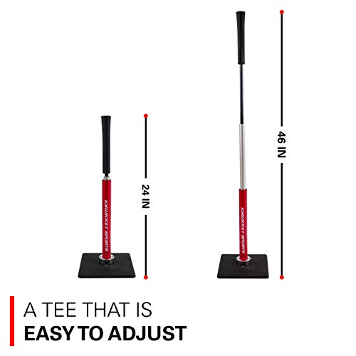Rukket Baseball/Softball Batting Tee | Heavy Duty Sturdy Practice Tees For Indoor & Outdoor Training | Professional & Adjustable Equipment #TOP3
