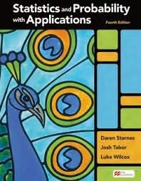 Compare Textbook Prices for Statistics and Probability with Applications High School Fourth Edition ISBN 9781319244323 by Starnes, Daren,Tabor, Josh,Wilcox, Luke