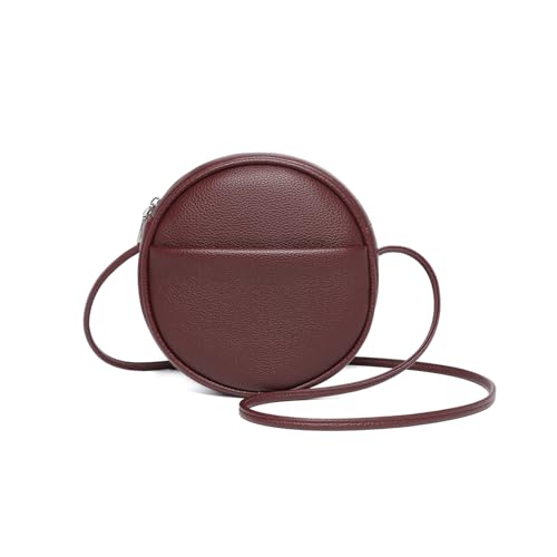 Image of Circle Crossbody Bag for Women NYLON Circle Purse with Zipper Adjustable Knot Shoulder Straps