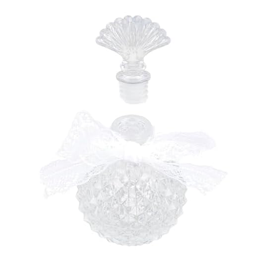 SUPVOX Botella de Perfume de Vidrio Vacía Pequeña Tapa en Forma de Abanico, Frasco Decorativo Grabado Aromaterapia, Accesorios Reutilizables para Hogar y Oficina | Ya disponible en tu tienda friki favorita! En mundofriki.es!