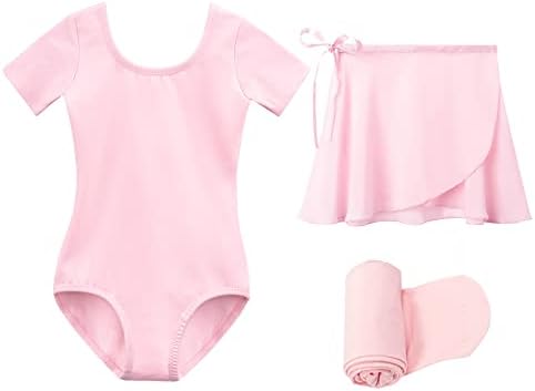 Stelle Girls Ballet Leotards Toddler Dance Outfit Combo with Pull on Skirt and Tights (Toddler/Little Kid/Big Kid)