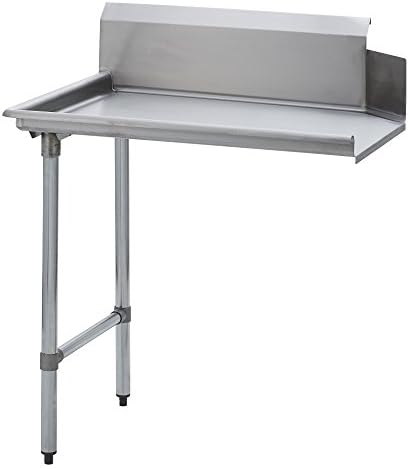 Fenix Sol Stainless Steel Commercial Kitchen Clean Dish Table, Left Side, 30" W x 26" L x 44" H, Stainless Steel Legs and Cross Bracing, NSF Certified