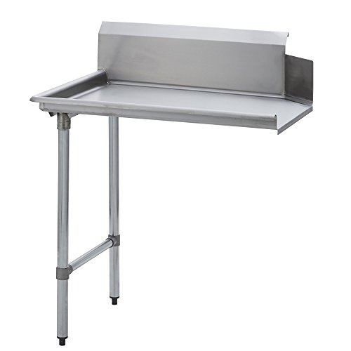 Fenix Sol Stainless Steel Commercial Kitchen Clean Dish Table, Left Side, 30" W X 26" L X 44" H, Stainless Steel Legs And Cross Bracing, Nsf Certified #TOP1