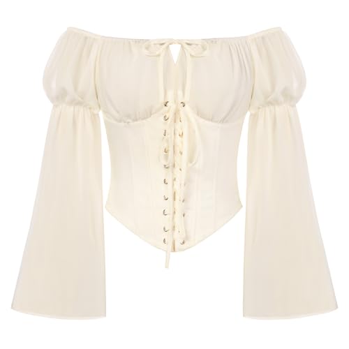 Corset Renaissance femme SCARLET DARKNESS chemisier médiéval chic