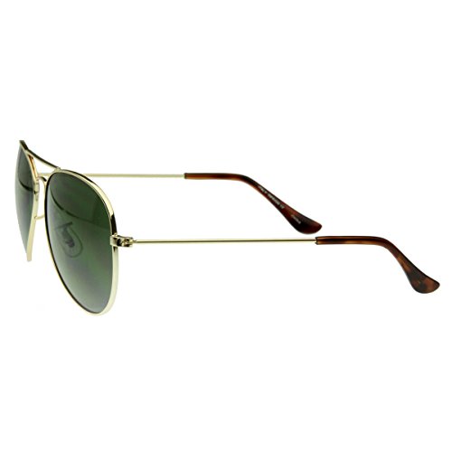 zeroUV Original Classic Metal Standard Aviator Sunglasses - Nickel Plated Frame3