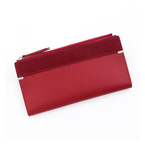 Sac de rangement pour femmes rouge : long porte-monnaie et sac à cartes