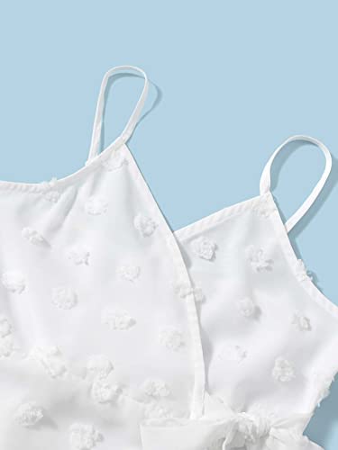 SOLY HUX Girl's V Neck Spaghetti Strap Dress Sleeveless Summer Beach Sundress A-line Mini Dresses3