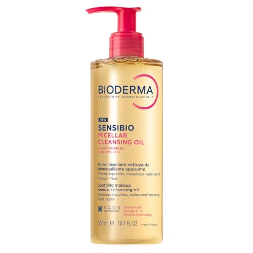 BIODERMA Sensibio Micellar Cleansing Oil - Nourishing Face Cleanser Makeup Remover for Sensitive Skin, 300ml