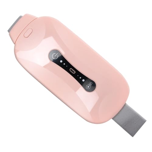 FOMIYES Heating Pad Massager for Menstrual Cramps Portable Warming Belt for Stomach 3 Temperature Settings Wireless Pink