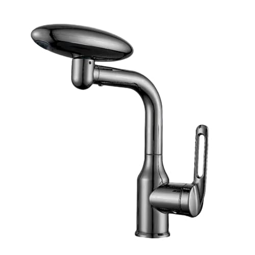 Robinet de salle de bain cascade en laiton à poignée unique pour lavabo monotrou