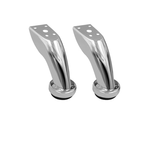 SNRTKA Furniture Risers 4 Pcs Metal Furniture Feet Heavy Duty Cabinet Sofa Chairs Wardrobe Feet Iron Chrome Bed Riser Modern Furniture Table Leg(90mm)