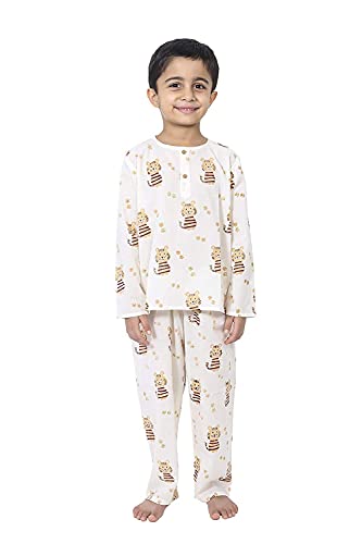 Image of Cotton Unisex Printed Night Suit Dress Set Combo Pack for Girls Boys