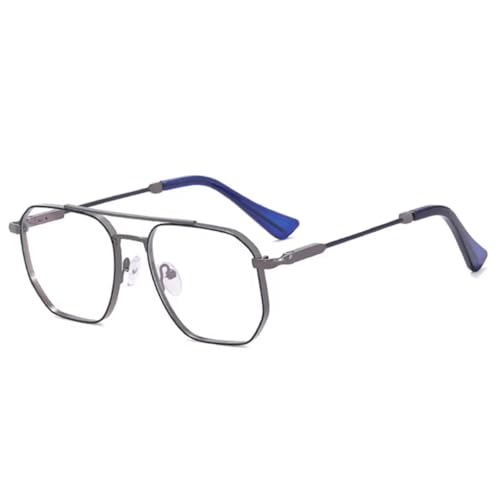 Lunettes de vue homme vintage métal carré double pont confortable